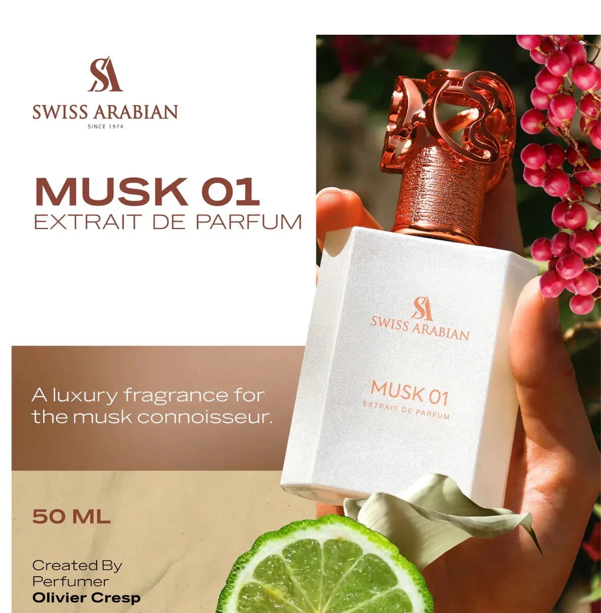 Musk 01 EDP 50ml - Swiss Arabian - Image 3
